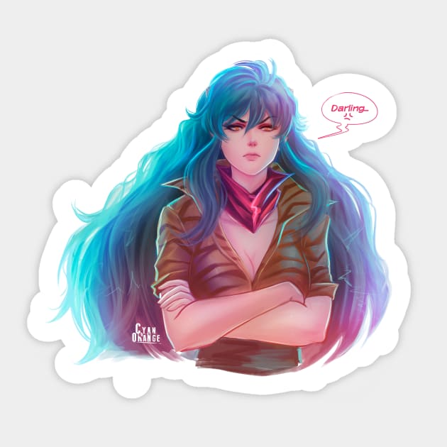 "Darling!" - Lum Sticker Sticker by Cyan-Orange